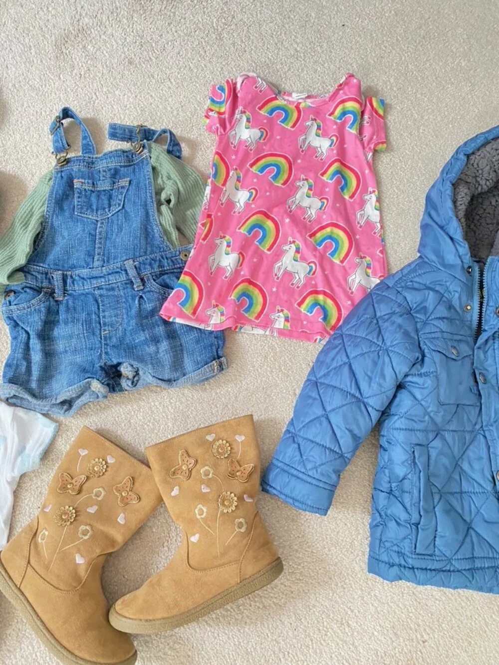 Grils Back To School Bundle Including Boots And Winter Coat Size 18-24Months
